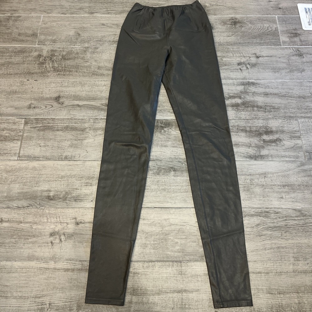 Wilfred Free Aritzia Leggings Vegan Faux Leather Pants Gray Women's Size XS